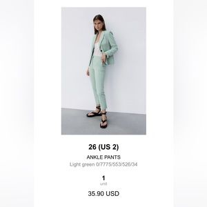 Zara Anke Pants, XS, New w/tags